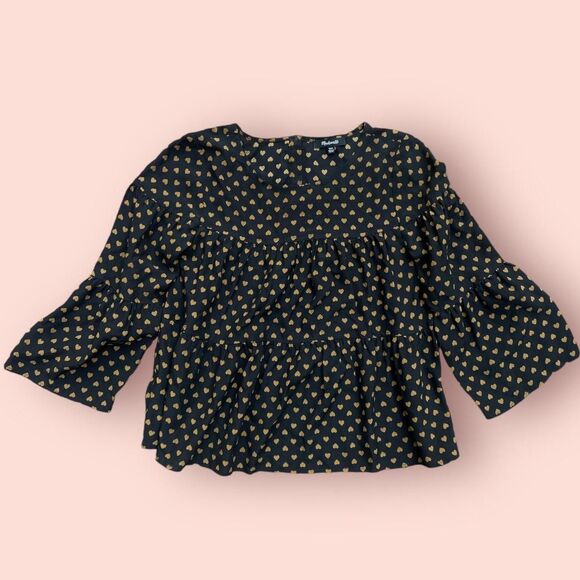 madewell silk heart patterned top - Picture 1 of 4